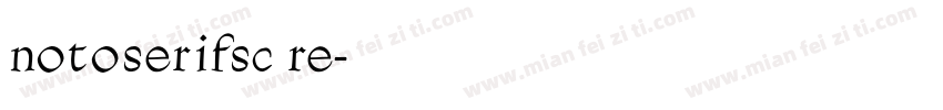 notoserifsc re字体转换